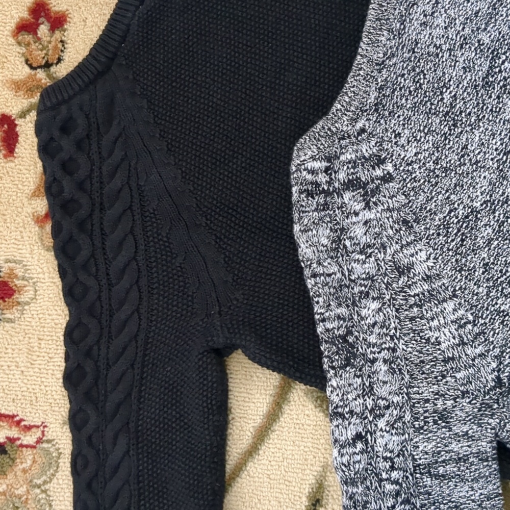 Gap Bundle Of Cotton Raglan Sleeve Cable Knit Sweaters S - Picture 8 of 11